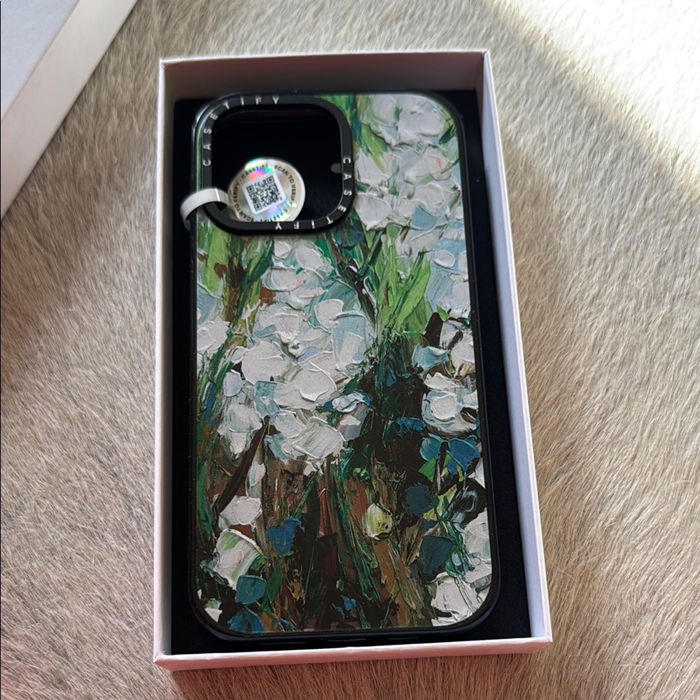 15 pro max Floral Pattern Phone Case - Black
